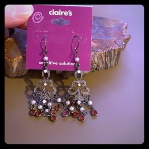 Light weight beaded butterfly earrings